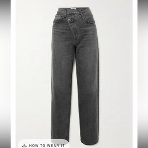 AGOLDE Criss Cross high-rised tapered organic jeans